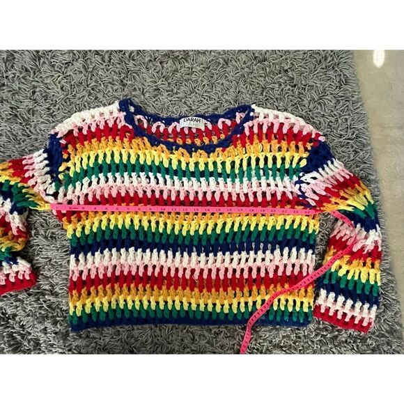 DARAH DAHL Rainbow Loose Knit Sweater - Picture 5 of 10